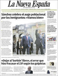 Portada de La Nueva España (Espa&ntilde;a)