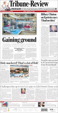 Portada de Tribune-Review (USA)