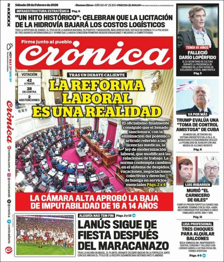 Portada de La Voz del Chaco (Argentina)