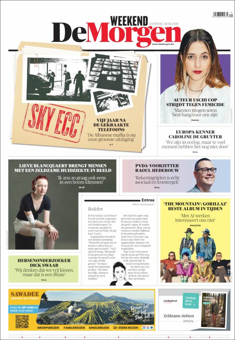 Portada de De Morgen (B&eacute;lgica)