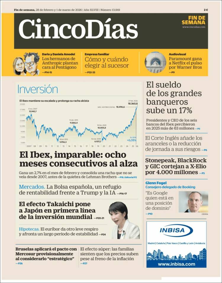 Portada de Cinco Días (Espa&ntilde;a)