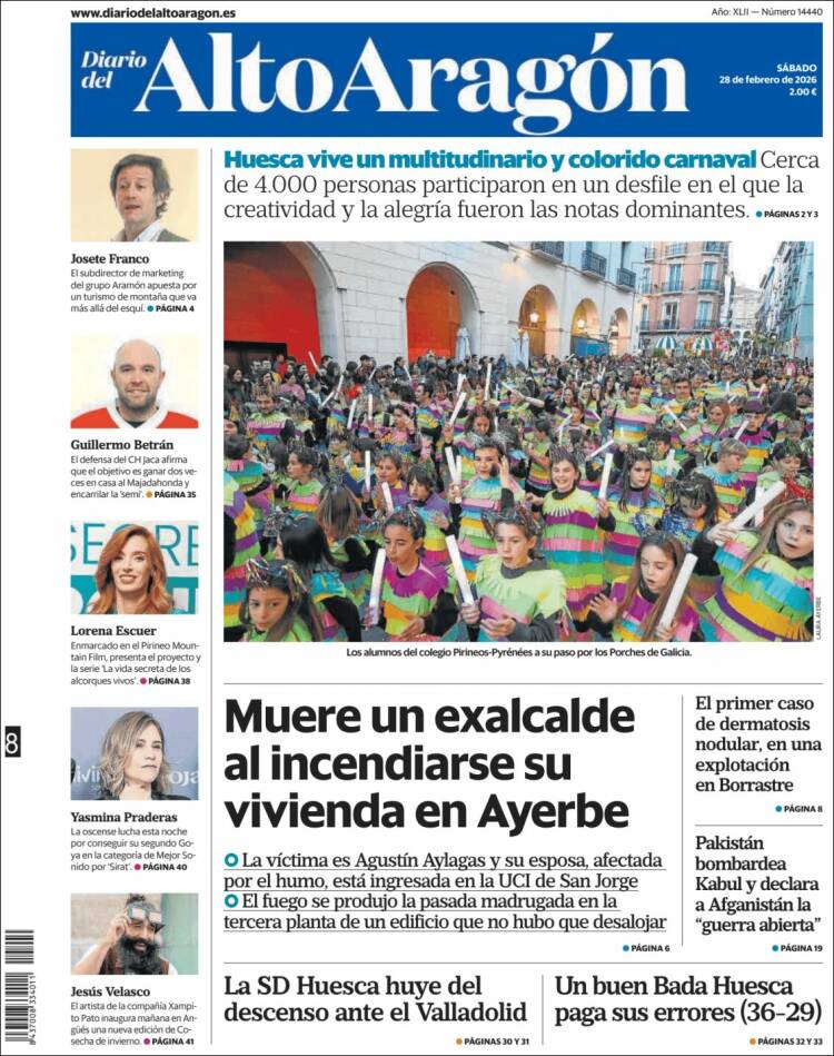 Portada de Diario del AltoAragón (Espa&ntilde;a)