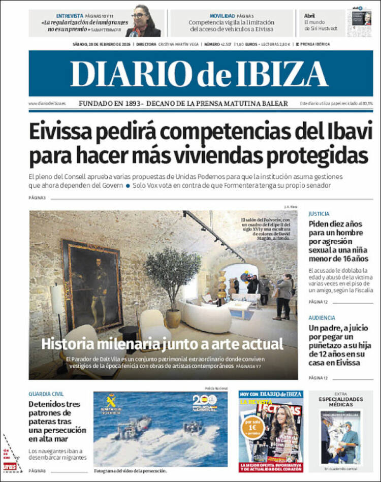 Portada de Diario de Ibiza (Espa&ntilde;a)