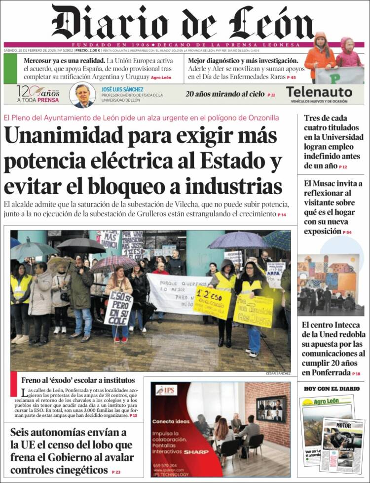 Portada de Diario de León (Espa&ntilde;a)