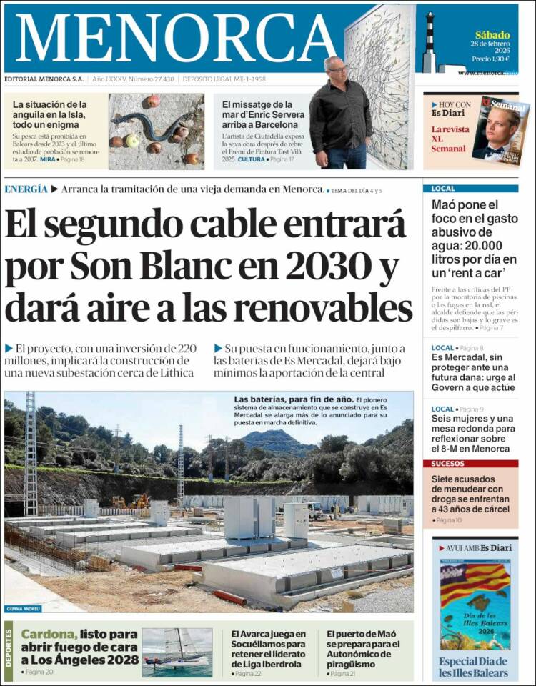 Portada de Menorca - Diario Insular (Espa&ntilde;a)