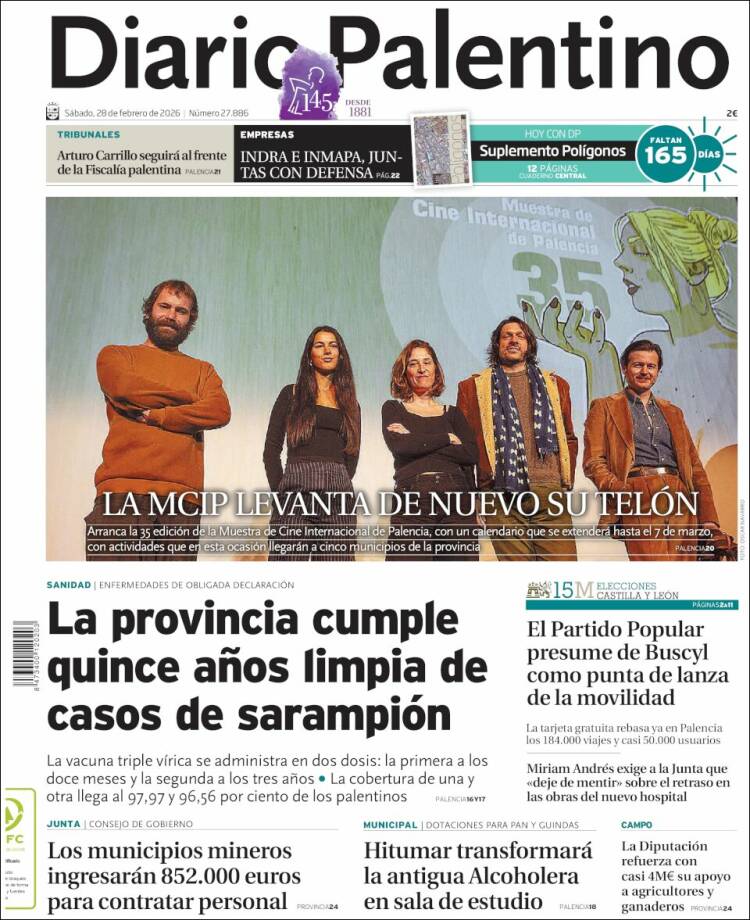 Portada de Diario Palentino (Espa&ntilde;a)