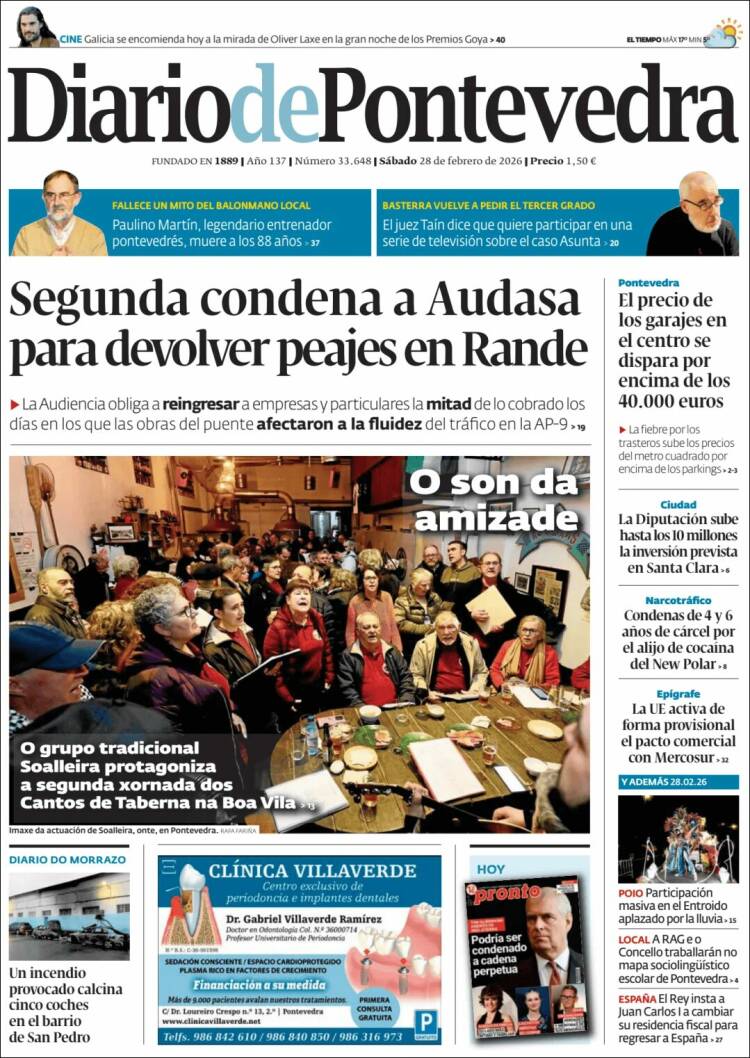 Portada de Diario de Pontevedra (Espa&ntilde;a)