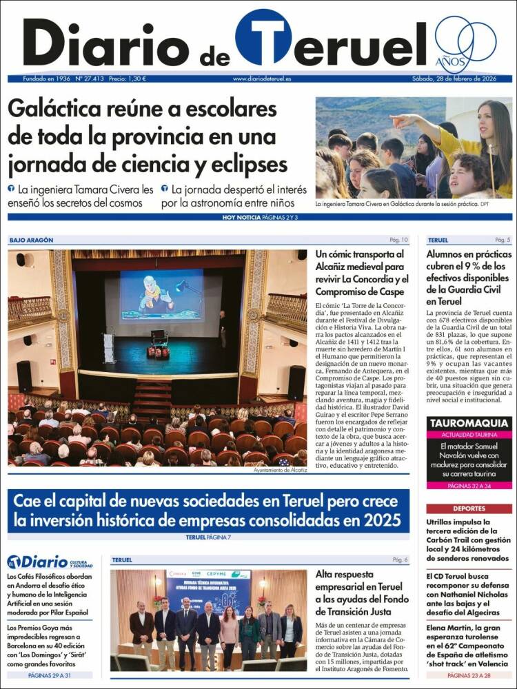 Portada de Diario de Teruel (Espa&ntilde;a)