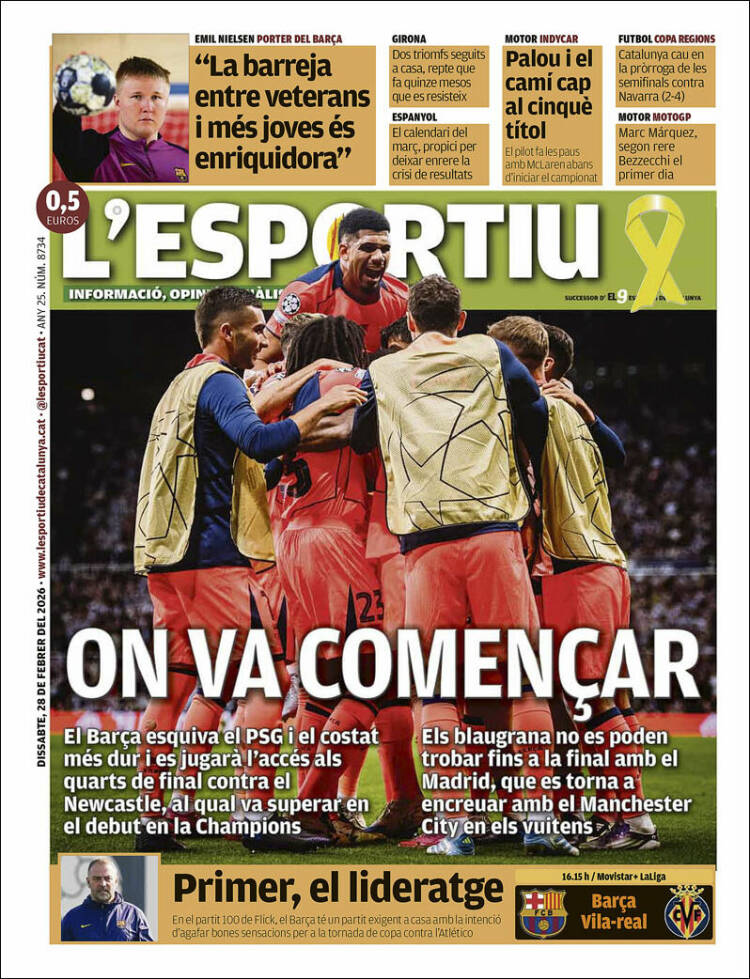 Portada de L'Esportiu (Espa&ntilde;a)