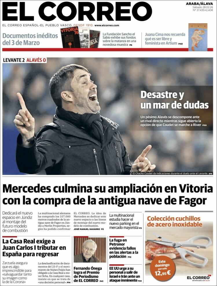 Portada de El Correo - Álava (Espa&ntilde;a)