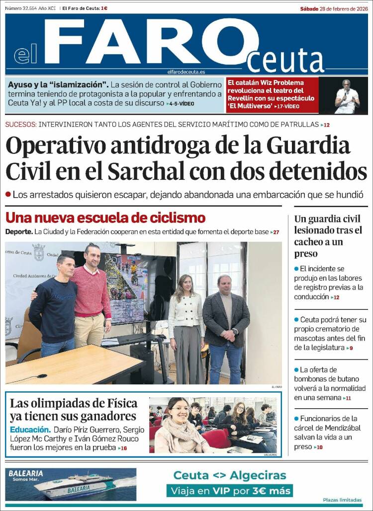 Portada de El Faro de Ceuta (Espa&ntilde;a)