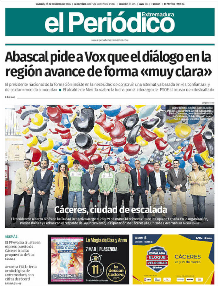 Portada de El Periódico de Extremadura (Espa&ntilde;a)