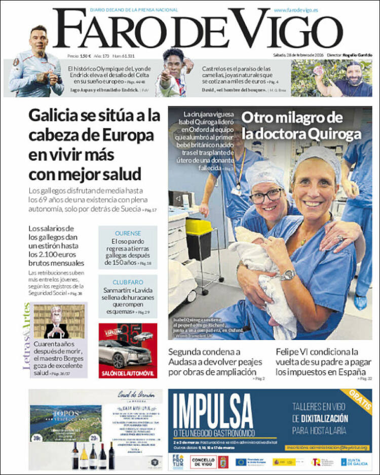 Portada de Faro de Vigo (Espa&ntilde;a)