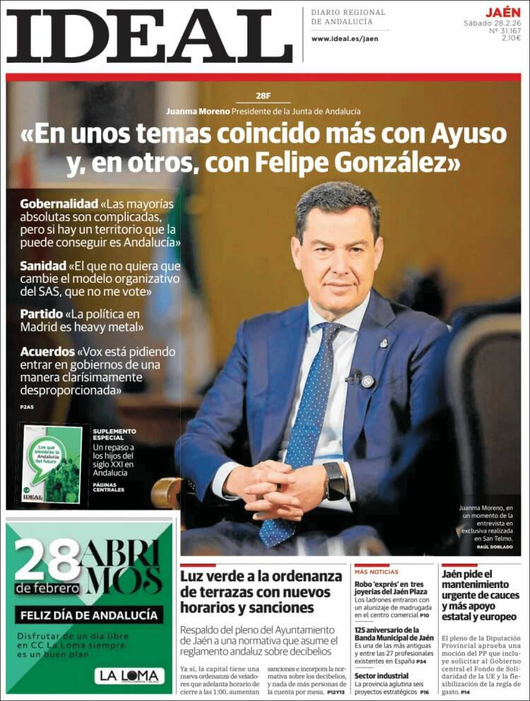 Portada de El Ideal de Jaén (Espa&ntilde;a)