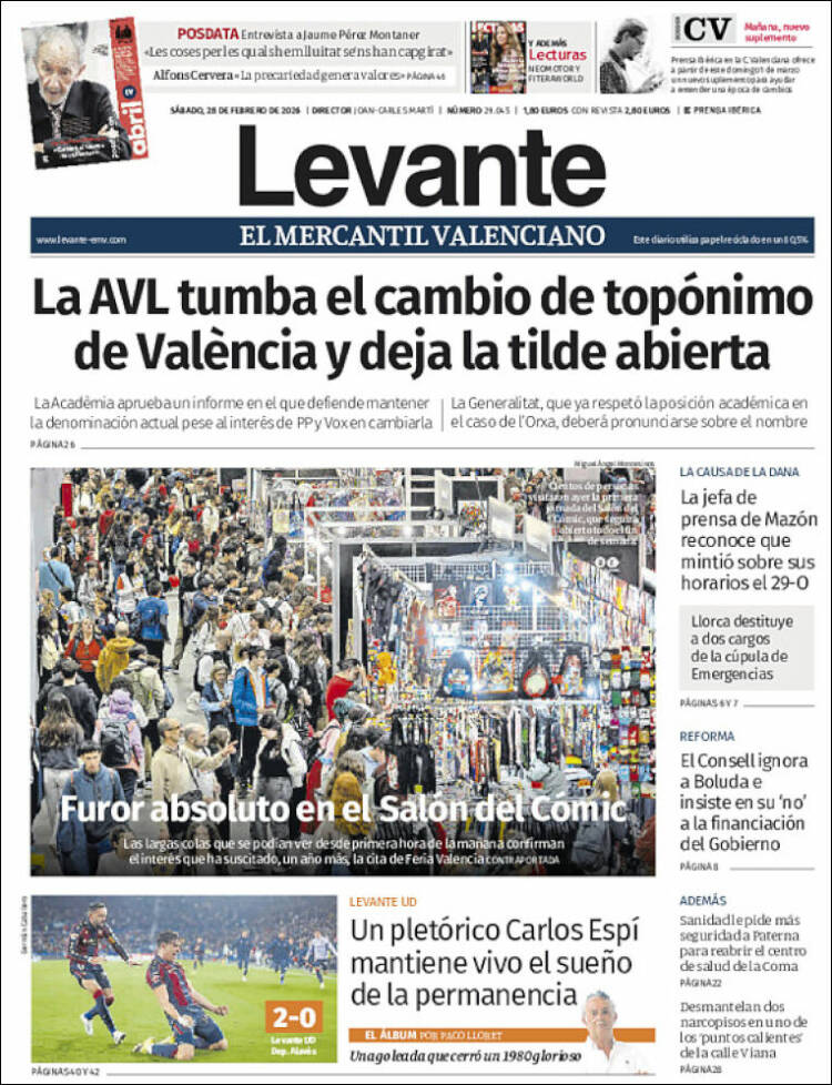 Portada de Levante (Espa&ntilde;a)