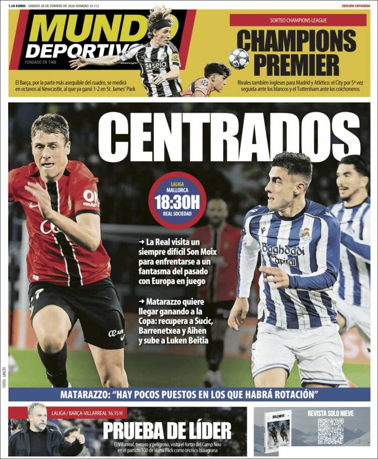 Portada de Mundo Deportivo Gipuzkoa (Espa&ntilde;a)