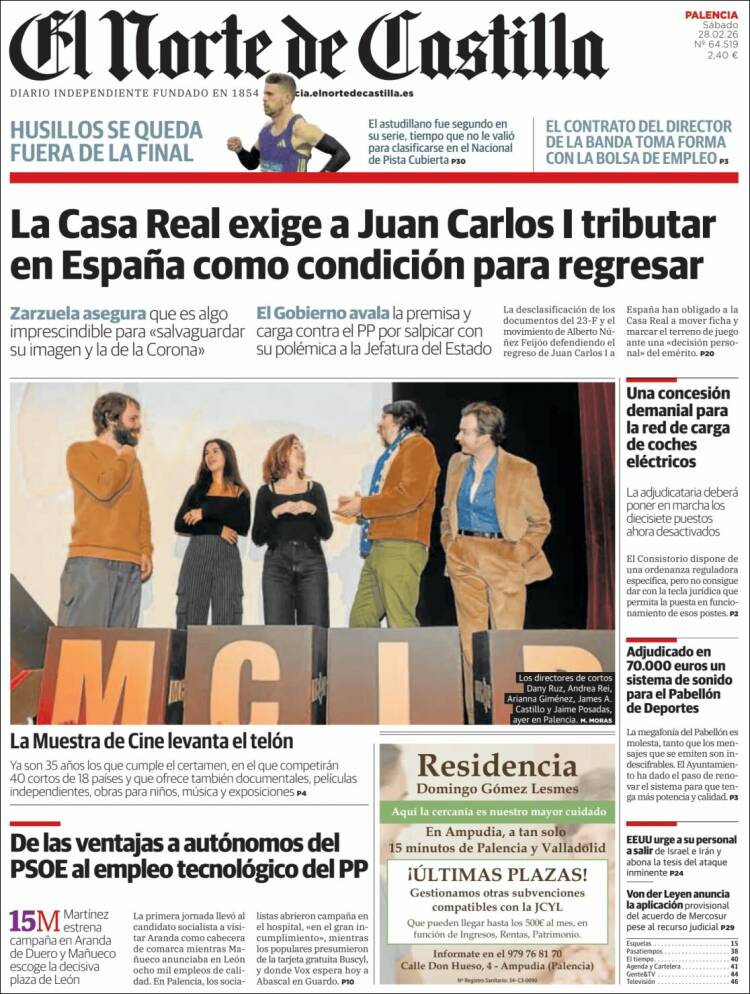 Portada de Norte de Castilla - Palencia (Espa&ntilde;a)