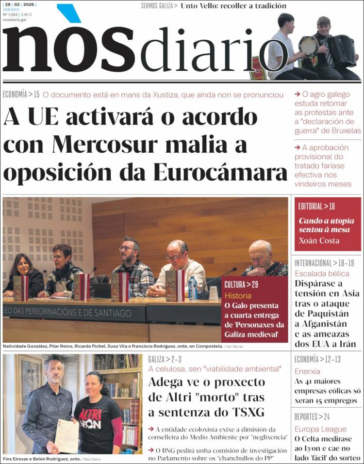 Portada de Nòs Diario (Espa&ntilde;a)