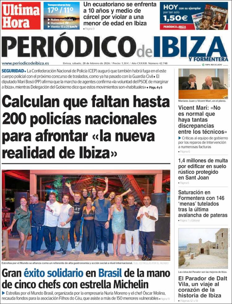 Portada de Periódico de Ibiza (Espa&ntilde;a)