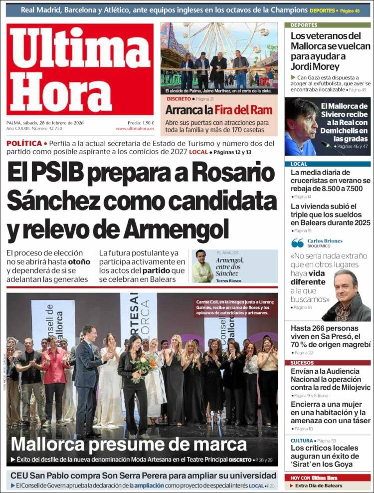 Portada de Última Hora (Espa&ntilde;a)