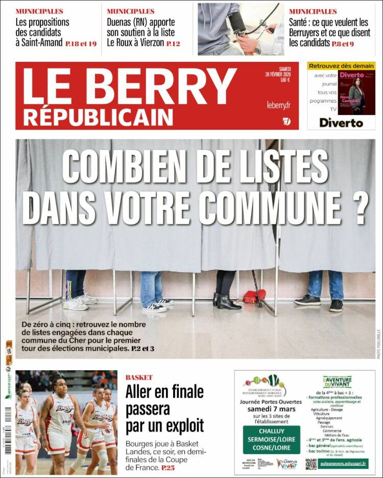 Portada de Berry Republicain (Francia)