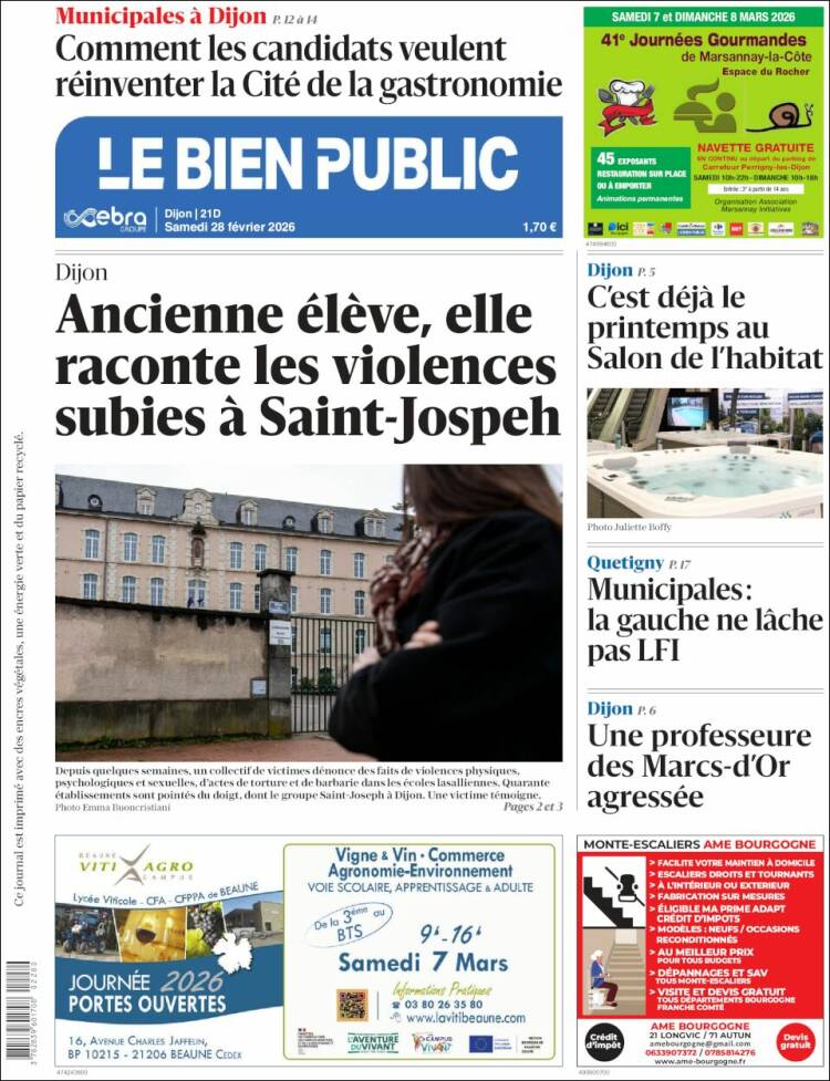 Portada de Le Bien Public (Francia)