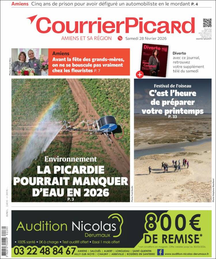 Portada de Courrier Picard (Francia)