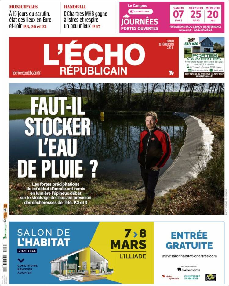 Portada de L'Echo Républicain (Francia)