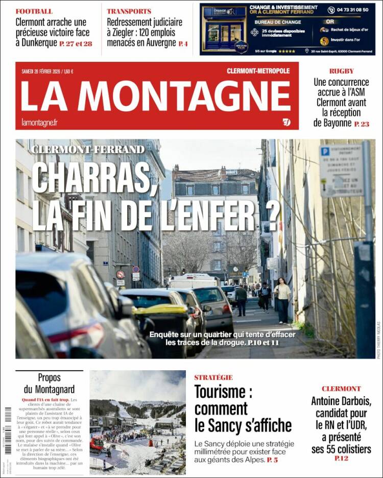 Portada de La Montagne (Francia)