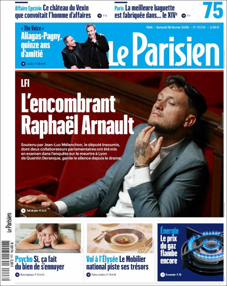 Portada de Le Parisien (Francia)