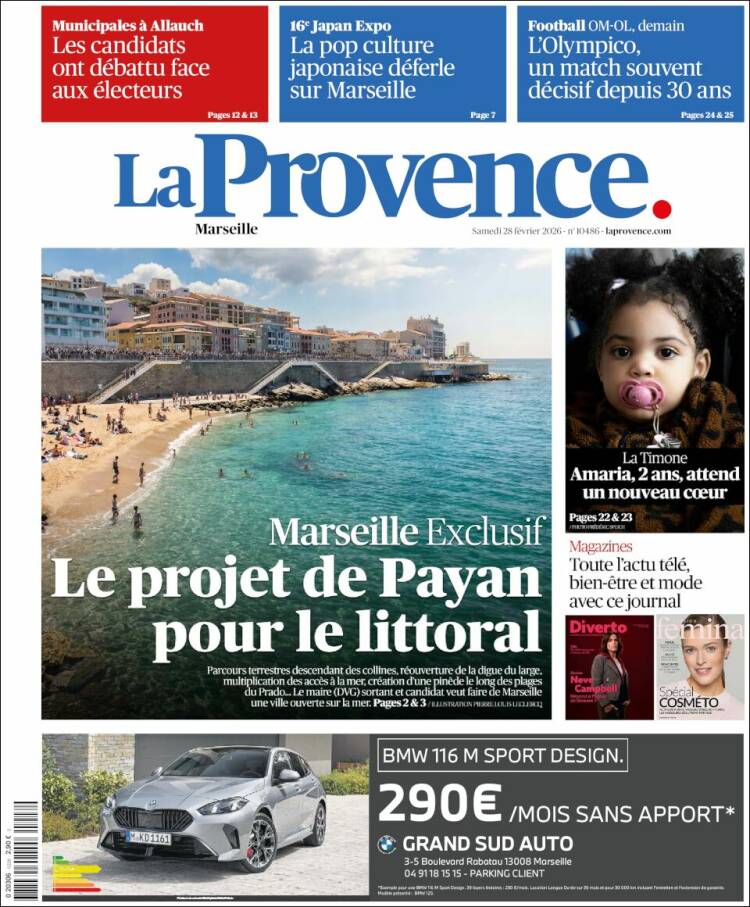 Portada de La Provence (Francia)
