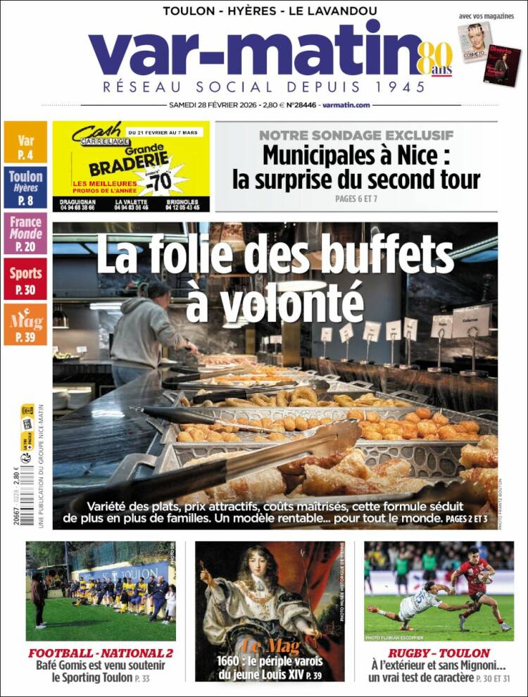 Portada de Var-Matin (Francia)