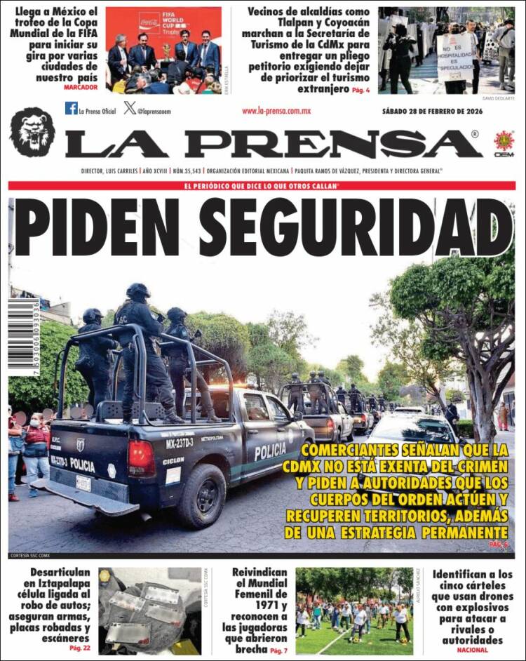 Portada de La Prensa (M&eacute;xico)