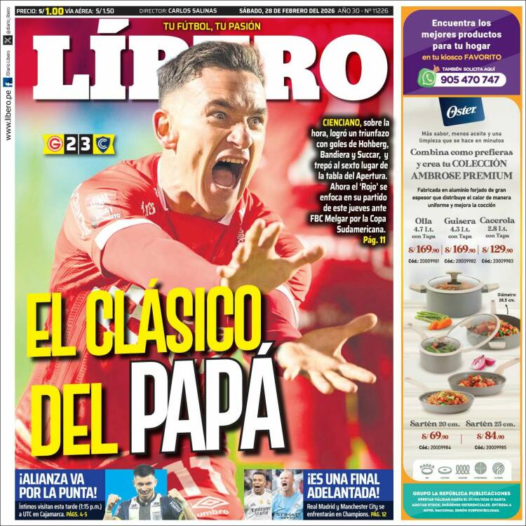 Portada de Líbero (Per&uacute;)