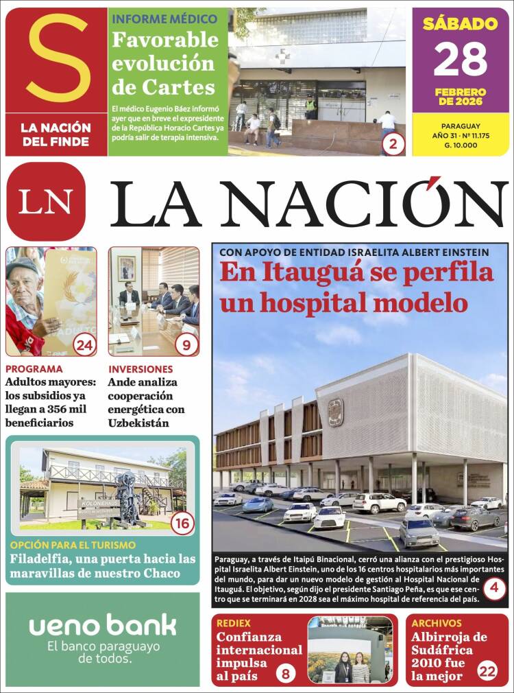 Portada de La Nación (Paraguay)