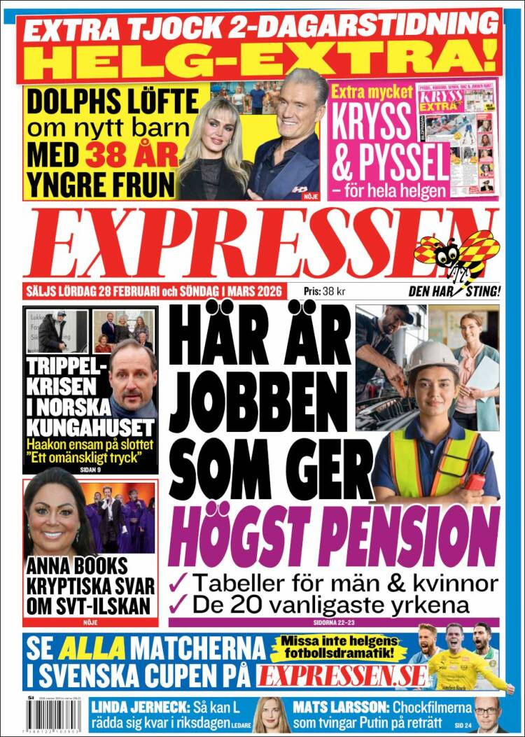 Portada de Expressen (Suecia)