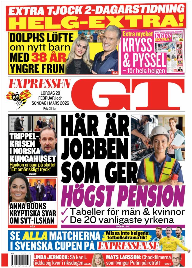 Portada de Göteborgstidningen (Suecia)