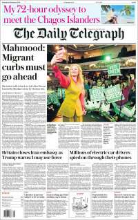 Portada de Daily Telegraph (Reino Unido)