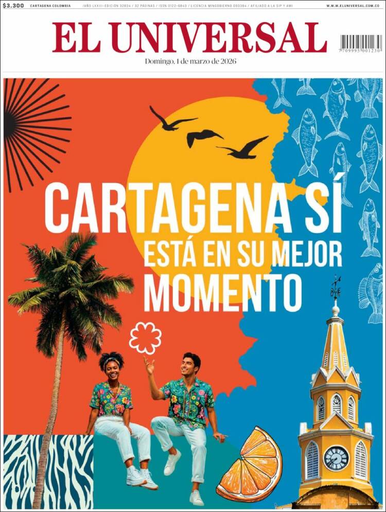 Portada de El Universal (Colombia)
