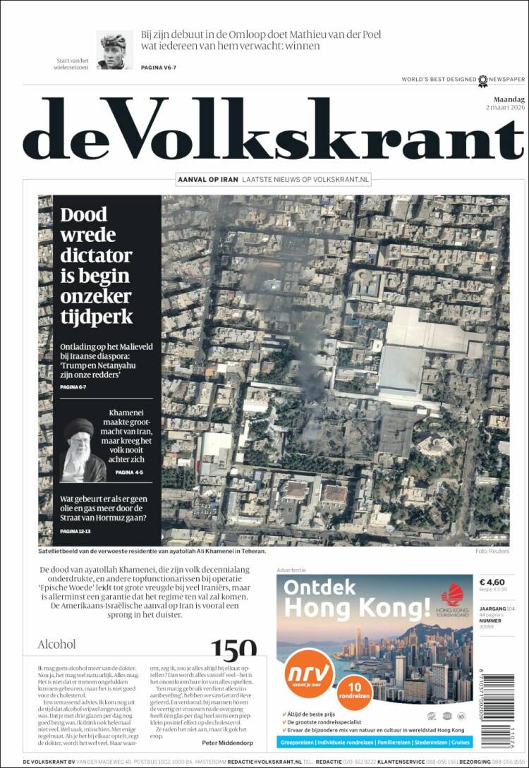 Portada de De Volkskrant (Pays-Bas)