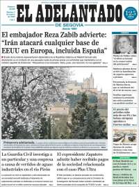 Portada de El Adelantado de Segovia (Espa&ntilde;a)