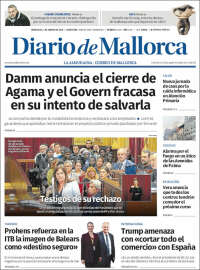 Portada de Diario de Mallorca (Espa&ntilde;a)