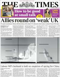 Portada de The Times (Royaume-Uni)