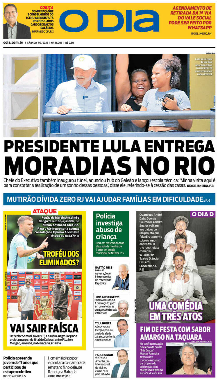 Portada de O Dia (Brasil)