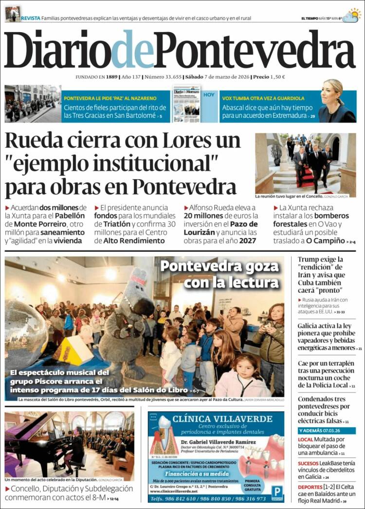 Portada de Diario de Pontevedra (Espa&ntilde;a)