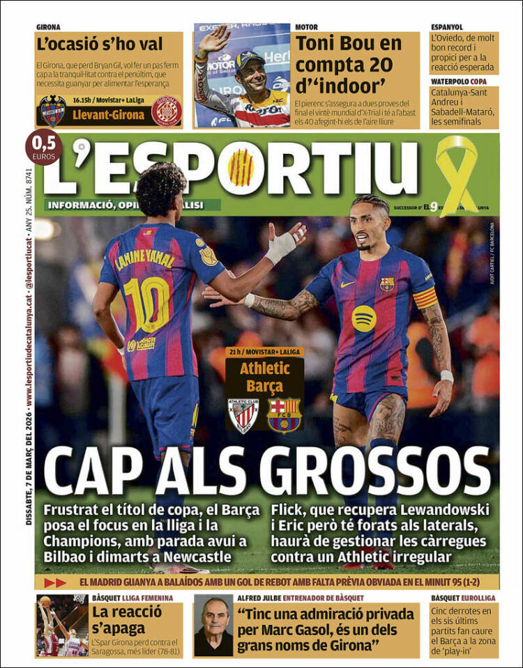 Portada de L'Esportiu (Espa&ntilde;a)