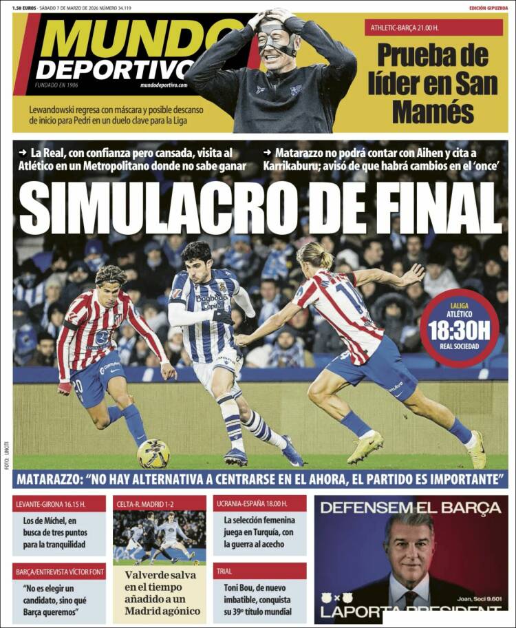 Portada de Mundo Deportivo Gipuzkoa (Espa&ntilde;a)
