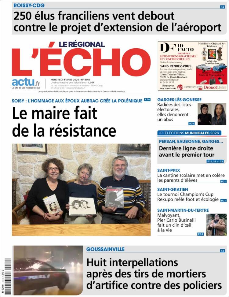 Portada de L'Echo de la Haute-Vienne (Francia)