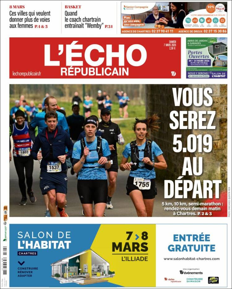 Portada de L'Echo Républicain (Francia)