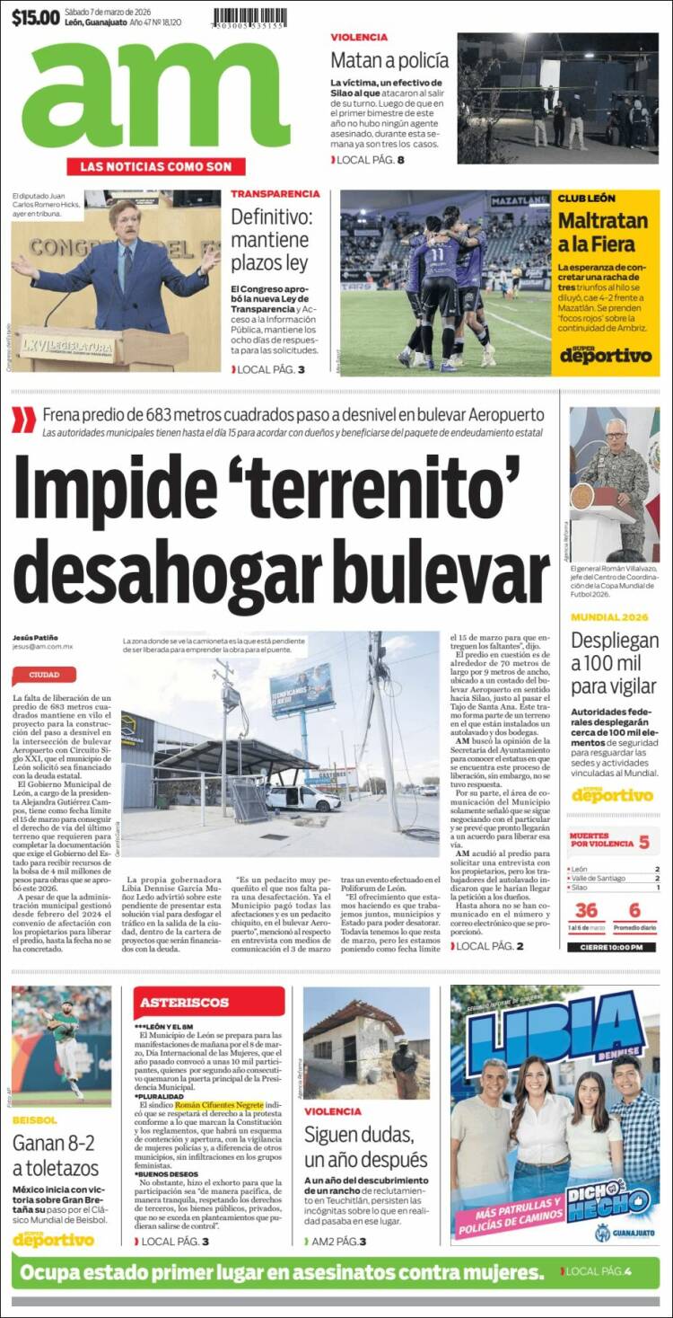 Portada de Al Día A.M. (M&eacute;xico)